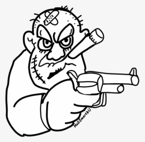 Gangsta Drawing Black Transparent Png Clipart Free - Cartoon, Png Download, Transparent PNG