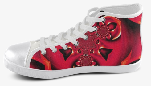 Red Fire Flower Mandal 1 Women S High Top Canvas Shoes - G Eazy Custom Shoes, HD Png Download, Transparent PNG