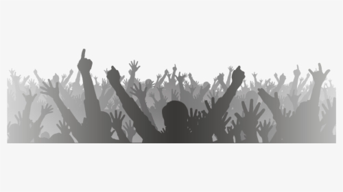 #ftestickers #people #crowd #cheering #silhouette - Transparent Crowd Hands Png, Png Download, Transparent PNG