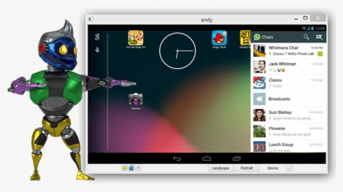 Mobile Apps On Pc - Andy Software, HD Png Download, Transparent PNG