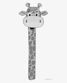 Transparent Giraffe Head Png - Giraffe Long Neck Cartoon, Png Download, Transparent PNG