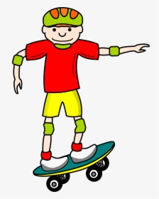 Boy Giraffe Baby Shower Clip - Skateboard Clipart, HD Png Download, Transparent PNG