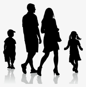 Silhouette Royalty-free Adult Illustration - Family Walking Silhouette Png, Transparent Png, Transparent PNG