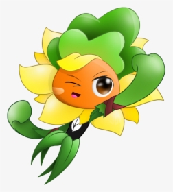Pvz Heroes Solar Flare As Grass Knuckle By Jackiewolly - Green Shadow And Solar Flare, HD Png Download, Transparent PNG