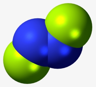 Dinitrogen Difluoride 3d Spacefill - Circle, HD Png Download, Transparent PNG
