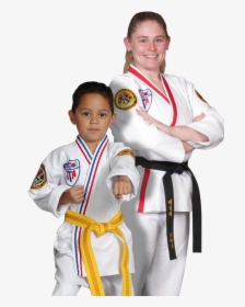 A Teen Girl And A Young Boy Martial Arts Students - Karate, HD Png Download, Transparent PNG