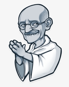 Gandhi Transparent Caricature - Mahatma Gandhi Caricatura, HD Png Download, Transparent PNG