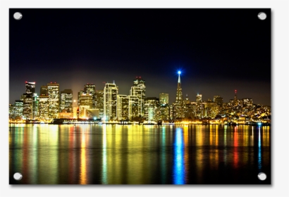 San Francisco Night Skyline, HD Png Download, Transparent PNG