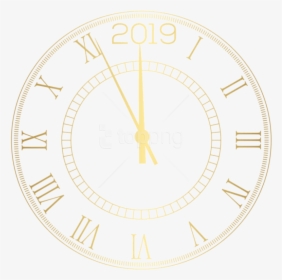 New Years Clock Png - Roman Numerals Clock Face, Transparent Png, Transparent PNG