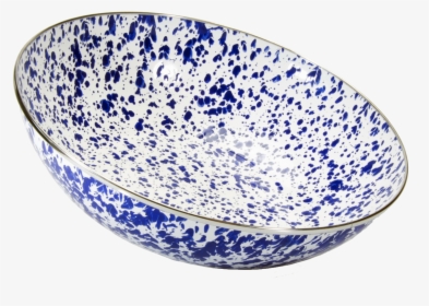 Cb18 Cobalt Blue Swirl Catering Bowl - Blue And White Porcelain, HD Png Download, Transparent PNG