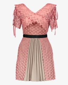 Cross Front Floral Lace Dress Pink - Gown, HD Png Download, Transparent PNG