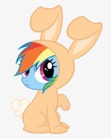 Rainbow Bunny By Moongazeponies - My Little Pony Bunny, HD Png Download, Transparent PNG