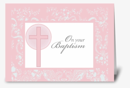 2790 Christening, Pink Lace, Baptism Greeting Card - Greeting Card, HD Png Download, Transparent PNG