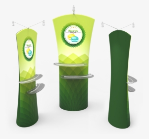 Curved Top Tension Fabric Banner Stand With Arm Shelves - Banner, HD Png Download, Transparent PNG