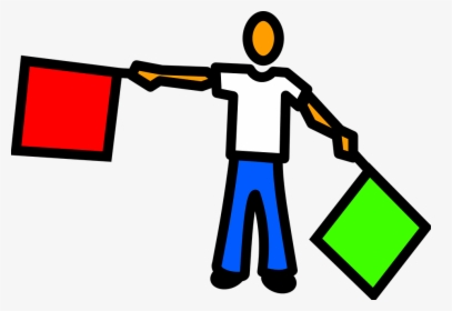 Flag, Semaphore, Red, Green, Sign, Symbol, Signal - Green And Red Signal Flag, HD Png Download, Transparent PNG