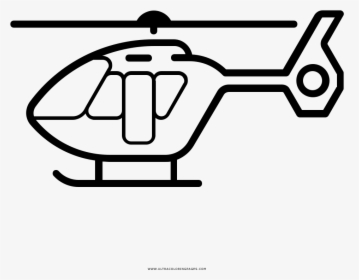 Helicopter Coloring Page, HD Png Download, Transparent PNG