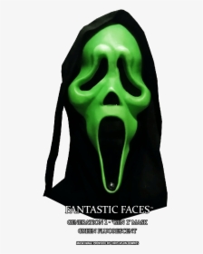 Fluorescent Green Fantastic Faces Ghostface Mask - Ghostface Green Mask, HD Png Download, Transparent PNG