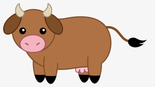 Transparent Cartoon Animal Png - Brown Cow Clip Art, Png Download, Transparent PNG