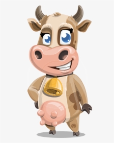 Young Cow Cartoon Vector Character Aka Colleen The - Young Cow Png Cartoon, Transparent Png, Transparent PNG