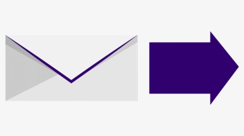 A Envelope With A Purple Arrow Pointing To The Right - Carmine, HD Png Download, Transparent PNG