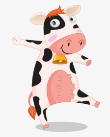 Cartoon Cow And Milk, HD Png Download, Transparent PNG