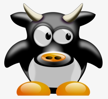 Cartoon Bull - - Cow Penguin, HD Png Download, Transparent PNG