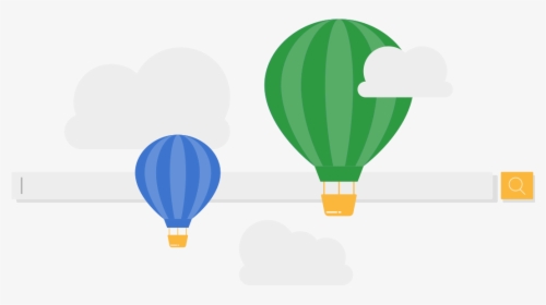 Hot Air Balloons Over A Single Search Box - Hot Air Balloon, HD Png Download, Transparent PNG