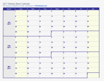 Blank Calendar Template - Glass Subway Tiles Brown, HD Png Download, Transparent PNG