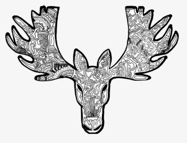 Black Transparent Moose Antlers, HD Png Download, Transparent PNG