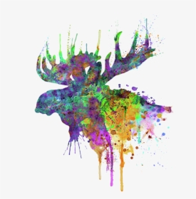 Black And White Moose, HD Png Download, Transparent PNG