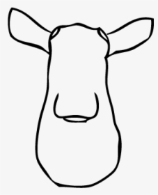White Faux Taxidermy Moose Head Only - Line Art, HD Png Download, Transparent PNG