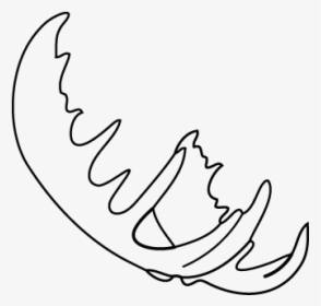Fake Moose Antlers Side View, How To Put Together Your - Line Art, HD Png Download, Transparent PNG