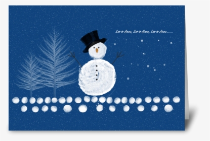 Let It Snow Greeting Card - Christmas Card, HD Png Download, Transparent PNG