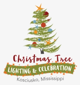 Christmas Tree Lighting Clipart, HD Png Download, Transparent PNG