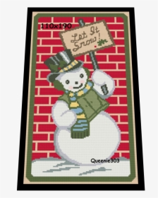 Vintage Let It Snow Snowman - Cartoon, HD Png Download, Transparent PNG