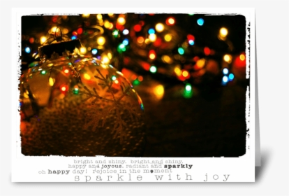 Christmas Tree Lights Greeting Card - Gujarati Happy New Year Diwali, HD Png Download, Transparent PNG