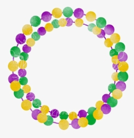 Mardi Gras Png Download Image - Circle Mardi Gras Beads, Transparent Png, Transparent PNG