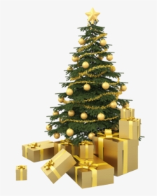 Christmas Background Tree Transparent - Christmas Tree Clear Background, HD Png Download, Transparent PNG