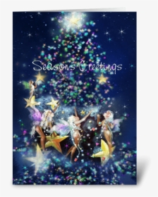 Christmas Fairies Tree Lighting Greeting Card - Christmas Lights, HD Png Download, Transparent PNG