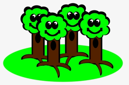 Tree Clipart Toddlers Save - Trees With Faces Cartoon, HD Png Download, Transparent PNG