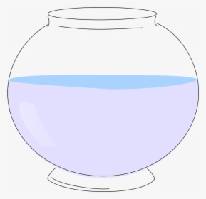 Bowl, Water, Glass, Empty, Round, Fish, Pet, Goldfish - Circle, HD Png Download, Transparent PNG