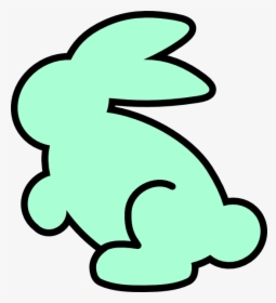 Soft Sea Green Bunny Clip Art At Clker - Bunny Clip Art, HD Png Download, Transparent PNG