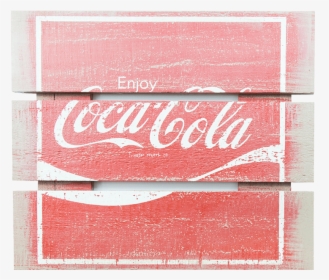 Coca Cola Vintage Red Pallet Sign - Coca Cola Can Box, HD Png Download, Transparent PNG