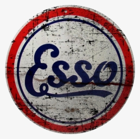 Vintage Esso Gasoline Sign Oil Gas Signs Pinterest - Logo Esso Vintage Vector, HD Png Download, Transparent PNG