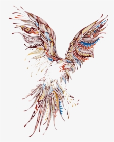 Flying Phoenix Png Download - Giant Wall Stickers Animals, Transparent Png, Transparent PNG