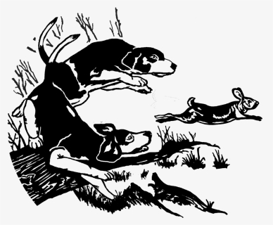Rabbit Hunting Stuff Jumped - Beagle Chasing Rabbit Decal, HD Png Download, Transparent PNG