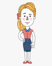Geometry Blonde Girl Vector Character Design Aka Caitlyn - Design, HD Png Download, Transparent PNG