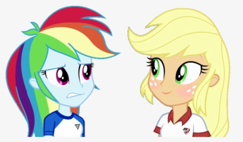 Appledash Applejack Artist - Applejack And Rainbow Dash Equestria Girl, HD Png Download, Transparent PNG