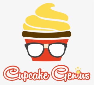 Cupcake Genius Logo Small Business Logo Design Sundayfunday, HD Png Download, Transparent PNG