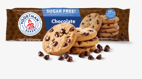 Sugar Free Chocolate Chip - Voortman Sugar Free Chocolate Chip Cookies, HD Png Download, Transparent PNG
